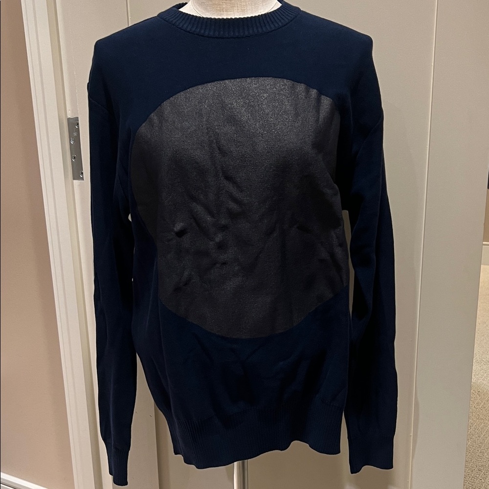 Indigo Blue Men's Crewneck Sweater in Navy and Black